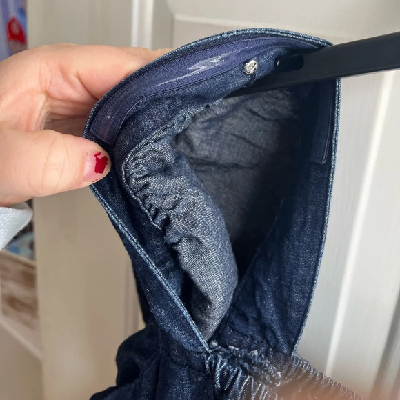 J. Crew NWT Square-neck‎ Puff Sleeve denim chambray mini dress size 8 - Picture 5 of 10